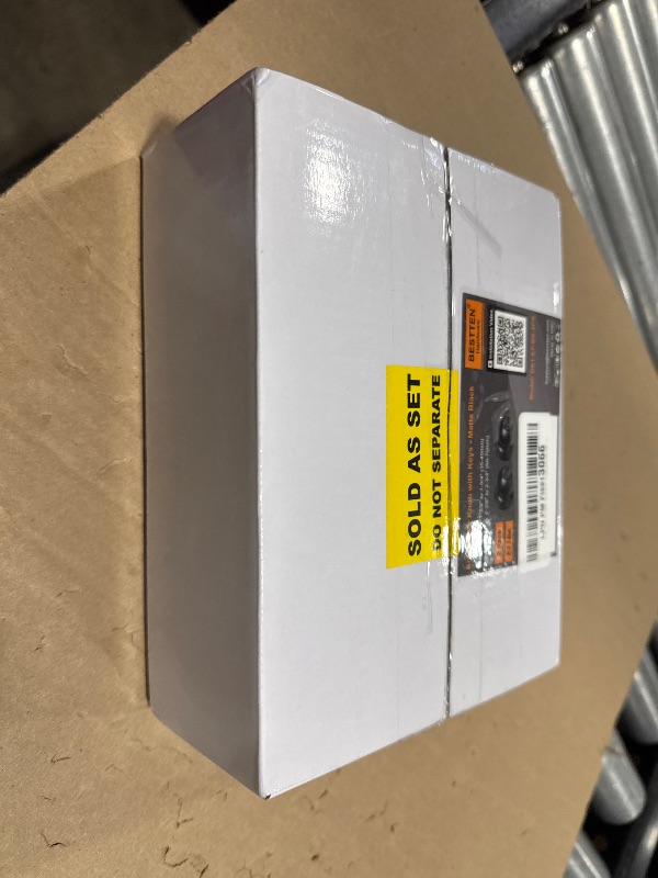 Photo 1 of [2 Pack] BESTTEN Keyed Entry Door Knob, Entrance Door Lock, Keyed Different, Standard Ball, Matte Black