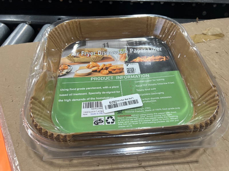 Photo 1 of 10 Inch Largest Square Air Fryer Disposable Paper Liner, XXL 100Pcs Air Fryer Parchment Liners for 8QT or Bigger Air Fryer, Non-stick, Food Grade Baking Paper for Frying, Roasting and Microwave