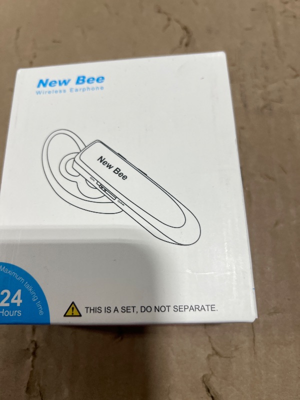 Photo 1 of [2 Pack] Bluetooth Earpiece Wireless Handsfree Headset V5.0 24 Hrs Driving with Mic 60 Days Standby Bluetooth Headset for iPhone Android Samsung Driver