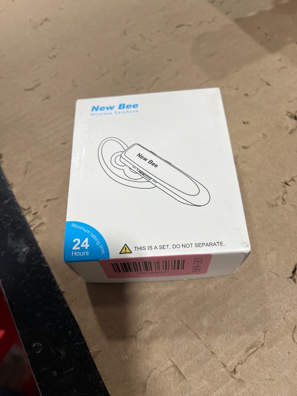 Photo 1 of [2 Pack] Bluetooth Earpiece Wireless Handsfree Headset V5.0 24 Hrs Driving with Mic 60 Days Standby Bluetooth Headset for iPhone Android Samsung Driver