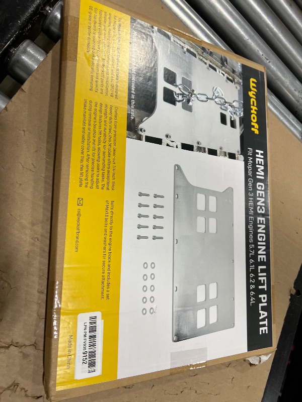 Photo 1 of Wyckoff Engine Lift Plate, Gen 3 Hemi Engine Removal Tool 5.7 6.1 6.2 6.4 V8, Heavy-Duty Hoist Stand & Low Clearance Design