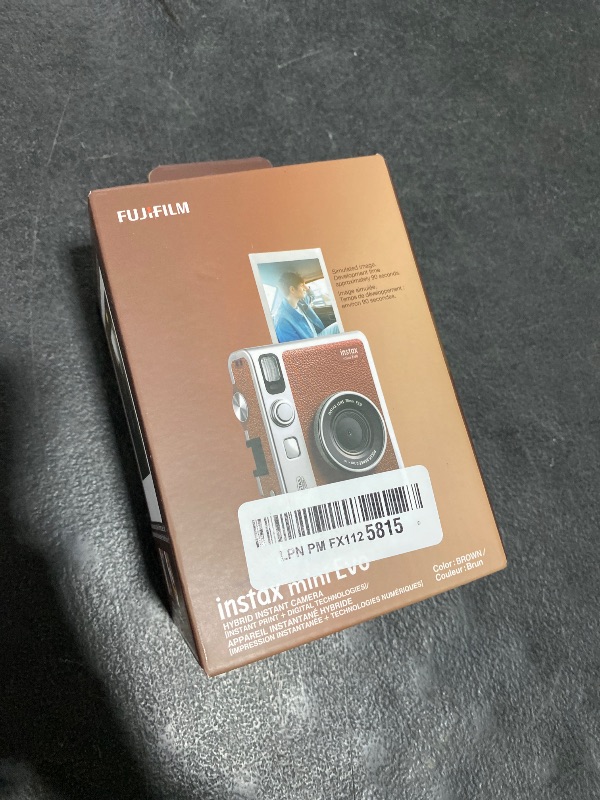 Photo 1 of Fujifilm Instax Mini EVO Instant Camera - Brown