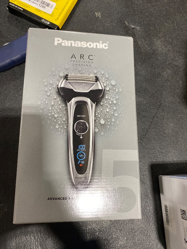 Photo 1 of Panasonic ARC5 Electric Razor for Men with Pop-Up Trimmer, Wet/Dry 5-Blade Electric Shaver with Intelligent Shave Sensor and Multi-Flex Pivoting Head – ES-LV65-S (Silver)