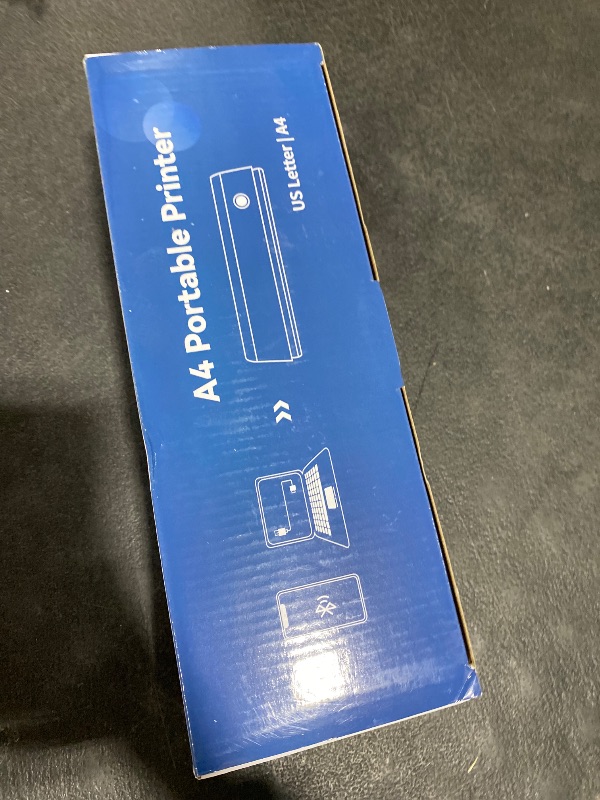 Photo 1 of Portable Printers Wireless for Travel, Bluetooth Thermal Printer Supports 8.5" x 11" US Letter & A4 Size, Inkless Mobile Printer Work with Android iPhone Laptop for Home Office School, Black