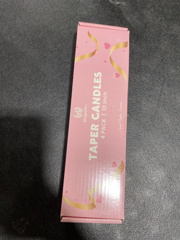 Photo 1 of 10 Inch Cream Spiral Taper Candles for Home Decoration, 4 Pack Red-Gradient Candlesticks for Dinner Party Wedding Holiday