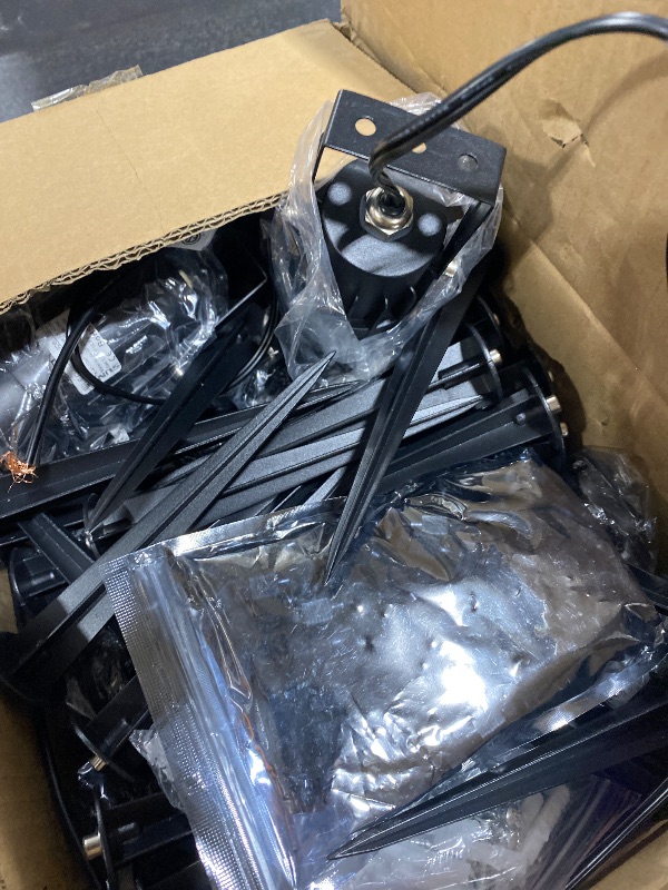 Photo 1 of SUNVIE 24 Pack Low Voltage Landscape Lights LED 12W Landscape Lighting with connectors AC/DC 12V-24V Outdoor Spotlight IP65 Waterproof Tree Flag Lights Warm White Spotlights for Yard Garden Pathway