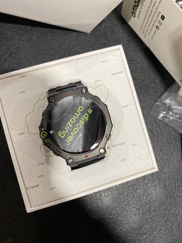 Photo 1 of Amazfit T-Rex 3 Rugged/Military Smart Watch 48mm, GPS (with Privacy), Offline Maps, Long Battery Life,328 Feet Water-Resistant, 170 Fitness/Sport Modes, AI, Voice Control, for Android or iPhone, Black