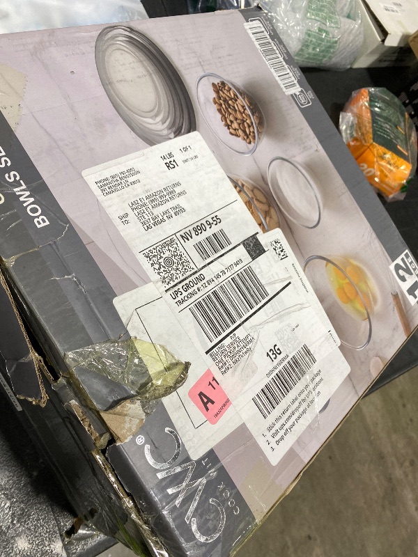 Photo 1 of COOK WITH COLOR 12 Pc Glass Mixing Bowl Set with Lids – Borosilicate Glass Nesting Bowls for Cooking, Baking and Meal Prep, Gray