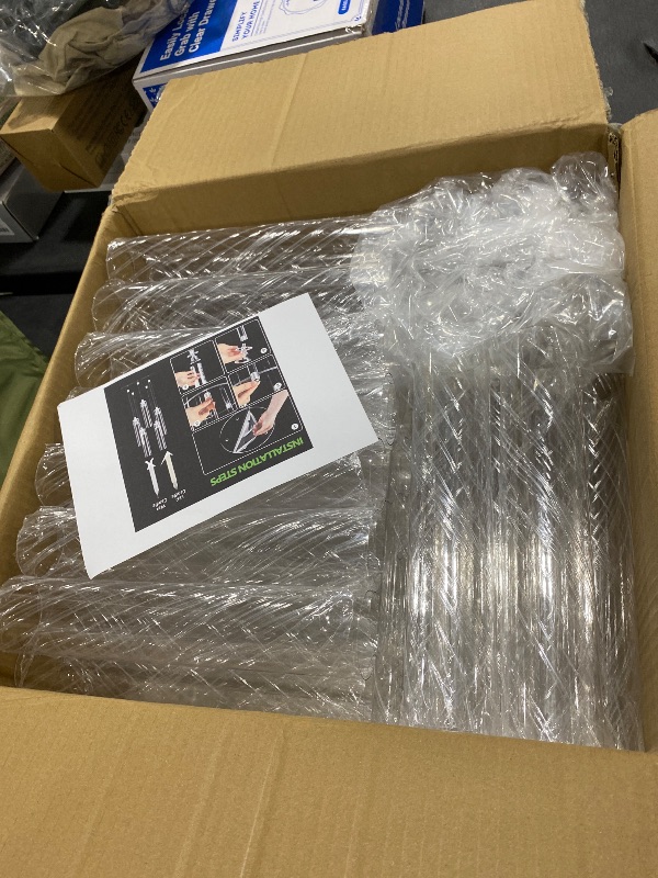 Photo 1 of Hushee 8 Pcs Acrylic Candelabra Centerpieces 5 Arm Clear Candelabra Candle Holder Crystal Taper Candlestick with Rectangular Base Party Table Decoration Fit 0.87'' LED Candle(Classic)