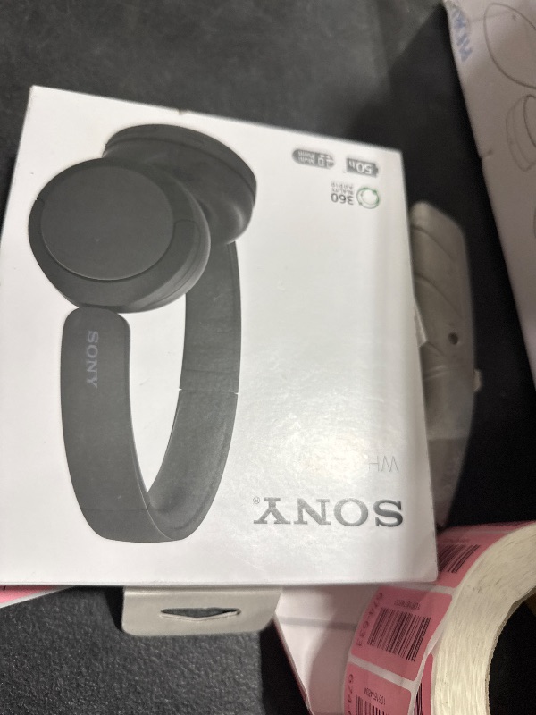Photo 1 of Sony WH-CH520 Wireless Headphones Bluetooth On-Ear Headset with Microphone and up to 50 Hours Battery Life with Quick Charging, Black