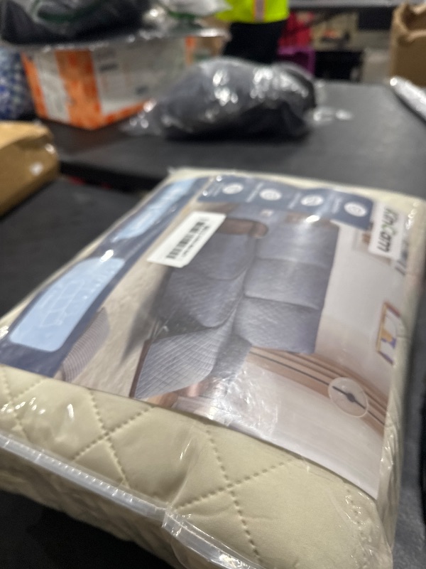 Photo 1 of KinCam 100% Waterproof Recliner Sofa Covers, Non-Slip Reclining Couch Covers for 3 Seat, Recliner Couch Cover Furniture Protector with Elastic Straps for Pets, Kids, Beige White