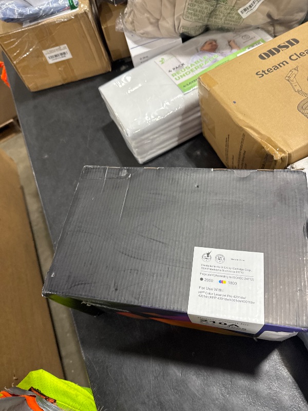 Photo 1 of **USED** 210A Toner Cartridges 4 Pack (with Chip) Compatible Replacement for HP 210A 210X for Color Laserjet Pro MFP 4301fdw 4301fdn Pro 4201dw 4201dn Series Printer Ink W2100A W2100X High Yield (BCMY, 4-Pack)