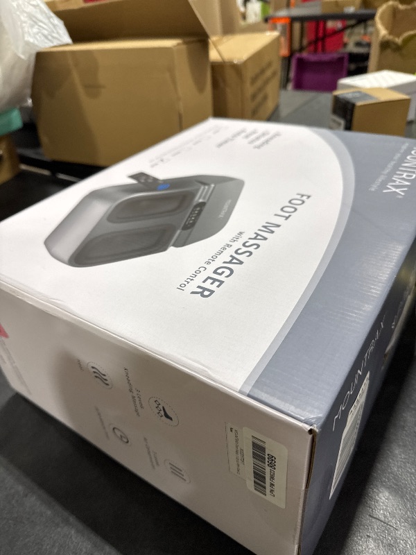 Photo 1 of MOUNTRAX Foot Massager Machine with Heat, Foot Massager for Plantar Fasciitis, Neuropathy Pain, Shiatsu Foot Massager with Remote, Fits Feet Up to Men Size 12 (Blue)