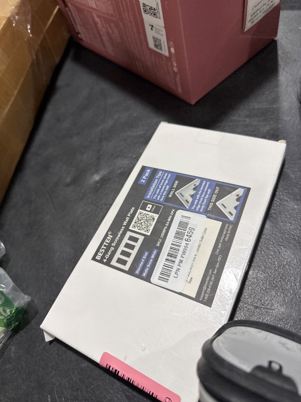 Photo 1 of (2 Pack) BESTTEN USWP6 Matte Snow White 4-Gang Screwless Wall Plate, Decorator Outlet Cover, for Light Switch, Dimmer, USB, GFCI, Receptacle, H4.69” x W8.35”