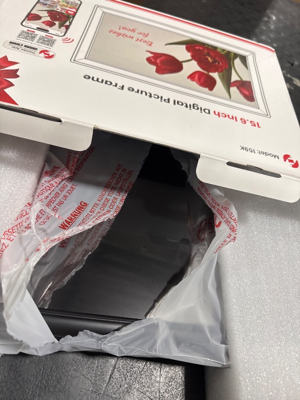 Photo 1 of 64GB 15.6" Frameo Digital Picture Frame WiFi, Large Electronic Photo Frames 1920 x 1080 IPS FHD Touch Screen, Send Photos from Your Phone from Anywhere, Best Gifts for Parents and Grandparents