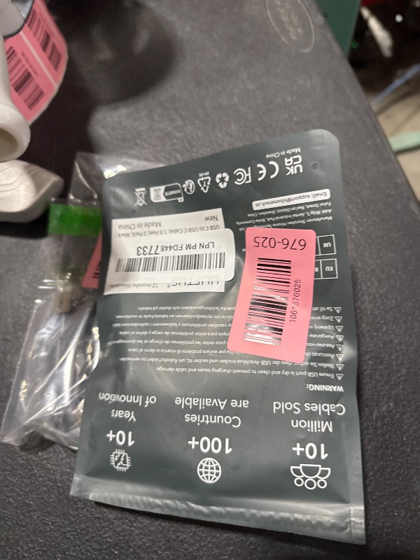 Photo 1 of 1.5ft USB C Charging Cable, 2 Pack Braided USB C to USB C Cable 60W/3A CarPlay USBC Cord Compatible with iPhone 15 Samsung Galaxy S23 Ultra Google Pixel, Short USB C to C Cable for Car