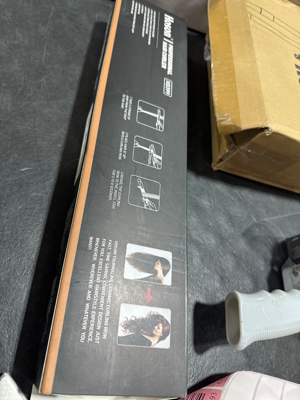 Photo 1 of 1 Inch Extra Long Barrel Curling Wand, Ceramic Tourmaline Curling Wand Professional Dual Voltage with Adjustable Temperature