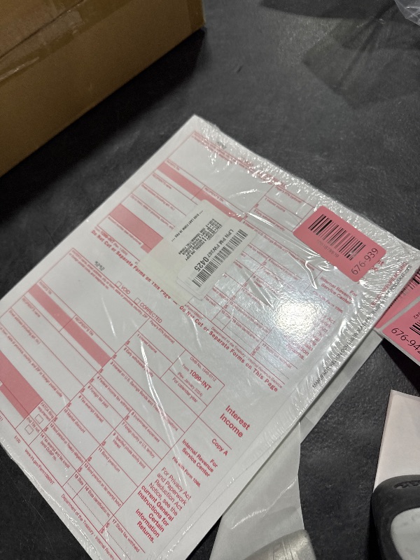 Photo 1 of 1099 INT Tax Forms 2025 Interest Income Set, 4 Part 25 Pack, Great for QuickBooks and Accounting Software 25 Laser Form Sets for Interest Income, 1099-INT 2025