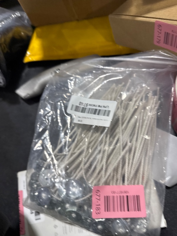 Photo 1 of 100pcs CD Wicks for Soy Candles, 6 inch Pre-Waxed Wick with Base (CD14)