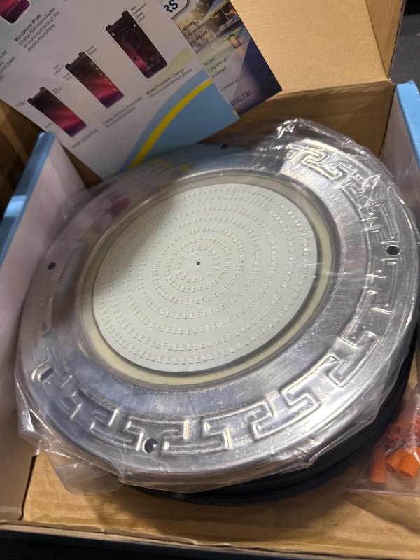 Photo 1 of Pool Lights for Inground Pool, 60W 10 Inch LED Inground Pool Light with Controller, Remote and APP Control for Wet Niche, Color Changing Underwater Swimming Pool Lights with 50 Foot Cord