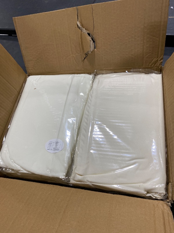 Photo 1 of 10 Packs Premium Round Tablecloth 90 Inch Ivory Polyester Table Cloth Bulk Washable Polyester Fabric Tablecloths Table Cover for Wedding Party Banquet Buffet Table Holiday Dinner (Ivory, 90 Inch)