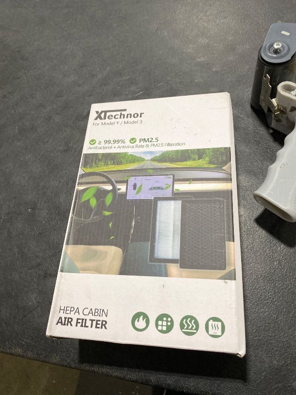 Photo 1 of XTechnor HEPA Air Filter for Model Y Model 3 2016-2026, 2 Pack Cabin Air Filter with Activated Carbon for 2024/2025/2026 Juniper Highland Upgraded Version