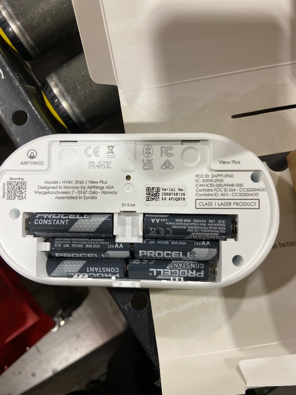 Photo 1 of Airthings 2960 View Plus - Battery Powered Radon & Air Quality Monitor (PM, CO2, VOC, Humidity, Temp, Pressure)