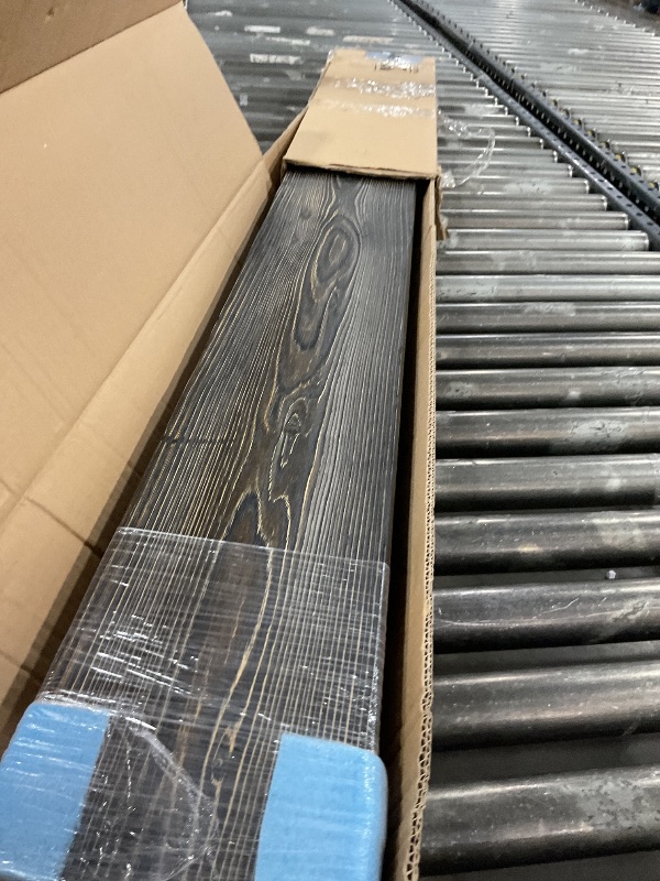 Photo 1 of BoscoMondo Solid Wood Fireplace Mantel Shelf, Floating Mantle for Living Room, Farmhouse Rustic Wood Mantel, Easy Wall Mount with Heavy-Duty Metal Bracket (60", Jacobean)