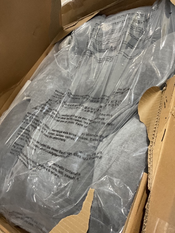 Photo 1 of Efomao Executive Office Chair, Soft-Cushioned Computer Chair with Foot Rest, Fabric Home Office Desk Chairs, Big and Tall Office Chairs, Grey