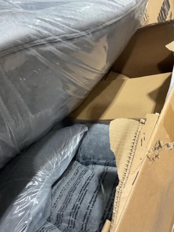 Photo 1 of Efomao Executive Office Chair, Soft-Cushioned Computer Chair with Foot Rest, Fabric Home Office Desk Chairs, Big and Tall Office Chairs, Grey