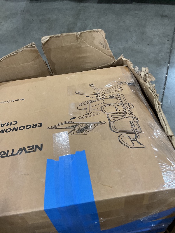 Photo 1 of Newtral Ergonomic Office Chair with Fully Adaptive Lumbar Support, 136°Tilt Function, Computer Desk Chair with Soft 4D Armrest, Adjustable Headrest (Supreme with Laptop Tray, Black)