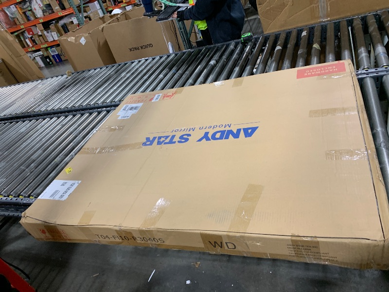 Photo 1 of ANDY STAR Hand-Forged Silver Bathroom Mirrors for Wall, 30x40 Inch Vintage Solid Steel Metal Frame Bathroom Vanity Mirror, Antique Rounded Rectangle Wall Mirror, Hangs Horizontally or Vertically