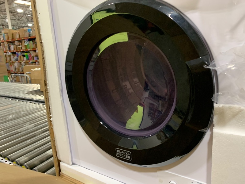 Photo 1 of BLACK+DECKER BCED37 Compact Dryer for Standard Wall Outlet, Small, 4 Modes, Load Volume 13.2 lbs., White