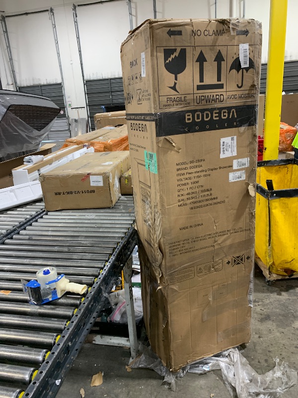 Photo 1 of BODEGACOOLER Commercial Refrigerators, Drink Fridge with Glass Door, Tall Beverage Cooler, Single Door Display Refrigerator, for Beer, Soda, 7.71 Cu.ft Capacity