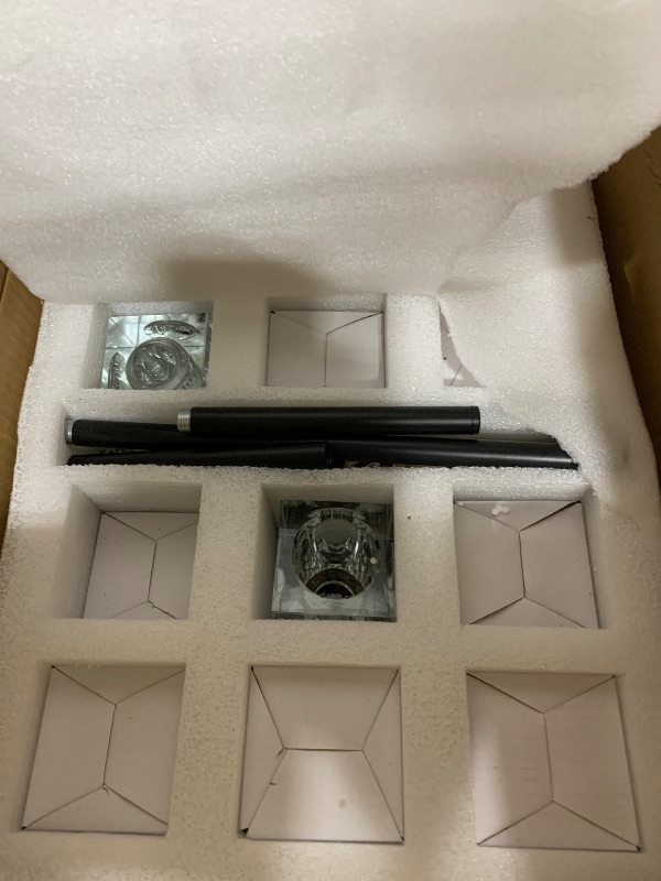 Photo 1 of LIXDRASK 12-Light Black Crystal Chandelier Modern Sputnik Chandeliers for Dining Room Adjustable Height Sputnik Ceiling Light Fixture for Living Room Kitchen Island Bedroom