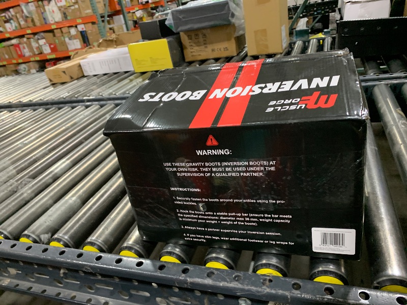 Photo 1 of MuscleForge Gravity Boots with Safety Lock, Inversion Boots for Gravity Fitness Training (Pair), for Overhang on The Back and ABS Training, Comfortable 3cm Foam Padding