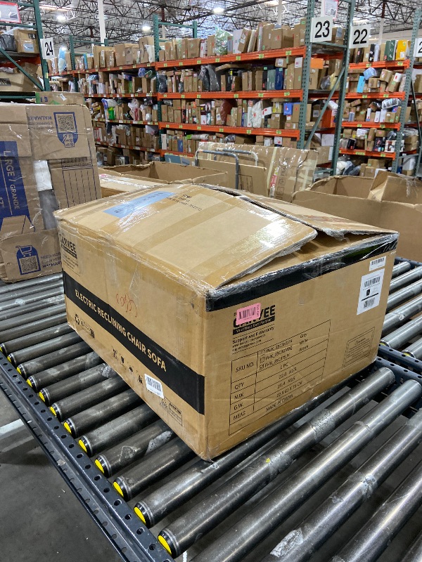 Photo 1 of Power Recliner Chair, Adjustable Electric Reclining Chair for Adults, Overstuffed Tall Back Sofa with Padded Seat, 2 Side Pockets & USB Port, Home Theater Seating for Living Room - Brown