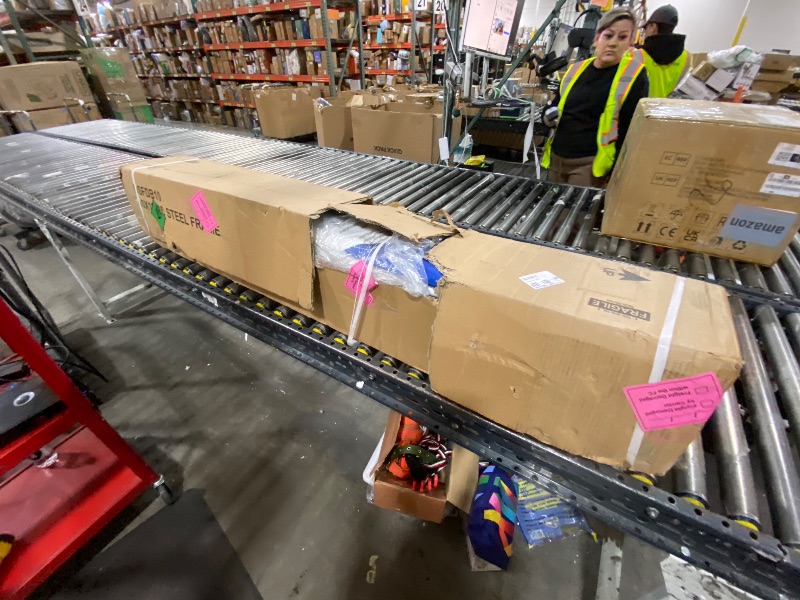 Photo 1 of Impact Canopy 10' x 10' Pop-Up Canopy Tent, Carnival Tent Kit with Powder-Coated Steel Frame, Sidewall, and Half Walls, Blue/White Stripe