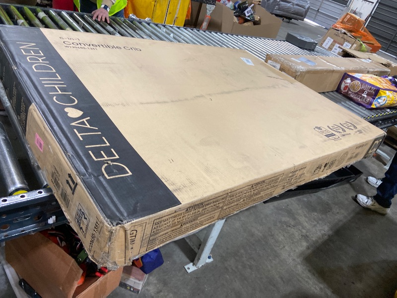 Photo 1 of Delta Children Perry 6-in-1 Convertible Crib - Greenguard Gold Certified, Moonstruck Grey