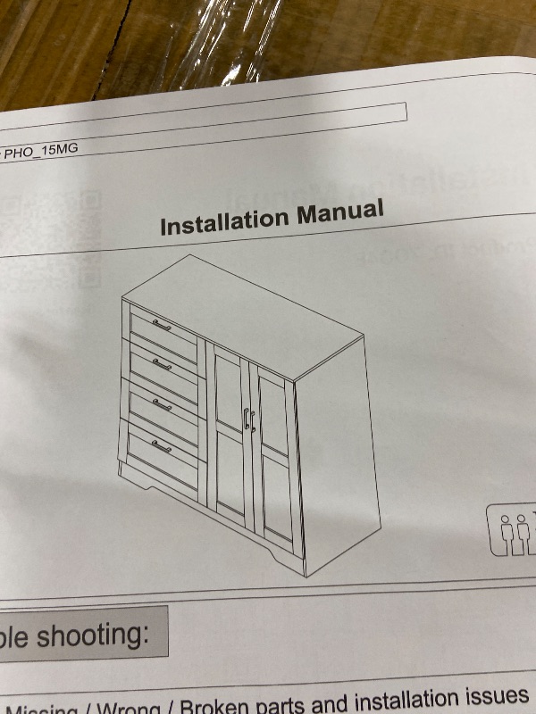 Photo 1 of Garvee Wardrobe Closet with Drawers 43.3 in Wardrobe Armoire Closet with 4 Drawers and Hanging