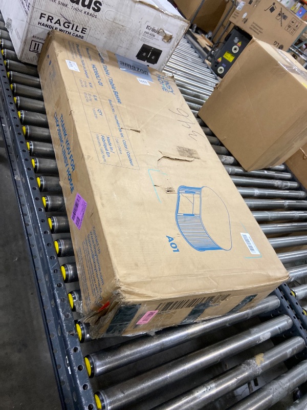 Photo 1 of Linsy Home Lift Top Fluted Coffee Table with Storage, Mid-Century Coffee Table for Living Room with Sliding Tambour Door, Oak