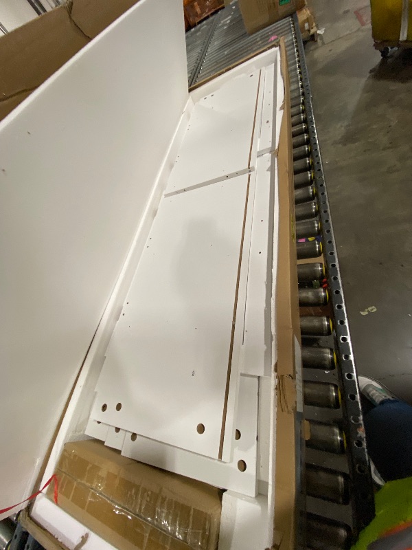 Photo 1 of **INCOMPLETE, DAMAGED***DWVO Farmhouse Sideboard Buffet Cabinet with Storage, 59" Sideboard Cabinet with Drawers & Doors, Kitchen Storage Cabinets for Dining Roo