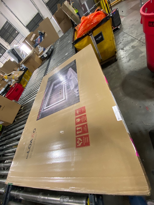 Photo 1 of LOAAO 60X40 LED Bathroom Mirror with Lights, Anti-Fog, Dimmable, Backlit + Front Lit, Lighted Bathroom Vanity Mirror for Wall, Memory Function, Tempered Glass, ETL Listed