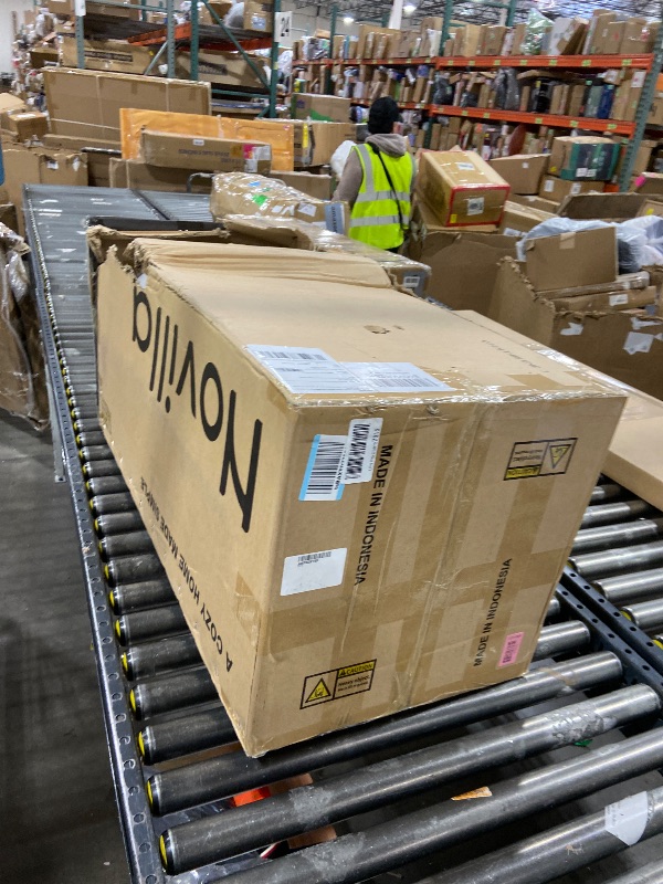 Photo 1 of Novilla 14 Inch King Size Memory Foam Mattress in a Box, Pressure Relieving & Plush Comfort, Bliss, Grey