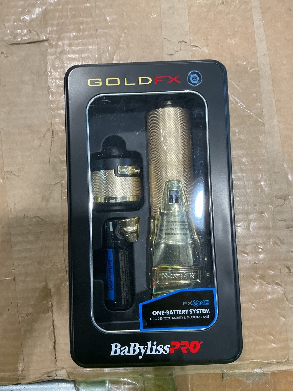 Photo 1 of **missing parts** BaBylissPRO FXONE Professional Cordless Clipper in Gold - Beard Trimmer for Men, Professional Stylist & Barber Clippers, USB-C Cordless Hair Clippers for Men