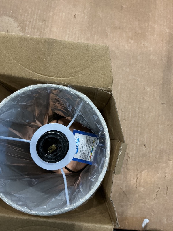 Photo 1 of **MAJOR DAMAGED/check clerk comments**
Yarra-Decor Bedside Table Lamp with USB Port - Touch Control for Bedroom Wood 3 Way Dimmable Nightstand Lamp with Round Flaxen Fabric Shade for Living Room, Dorm, Home Office (LED Bulb Included)