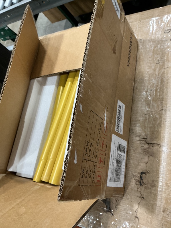 Photo 1 of *UNTESTED*
YATINEY L Shaped Glod Coat Rack, Metal Coat Tree, Modern Clothes Rack with 3 Hooks and Thickened Base, Floor Standing Coat Hanger Stand, for Entryway, Living Room, Cloakroom, Gold and White YM01DWY1