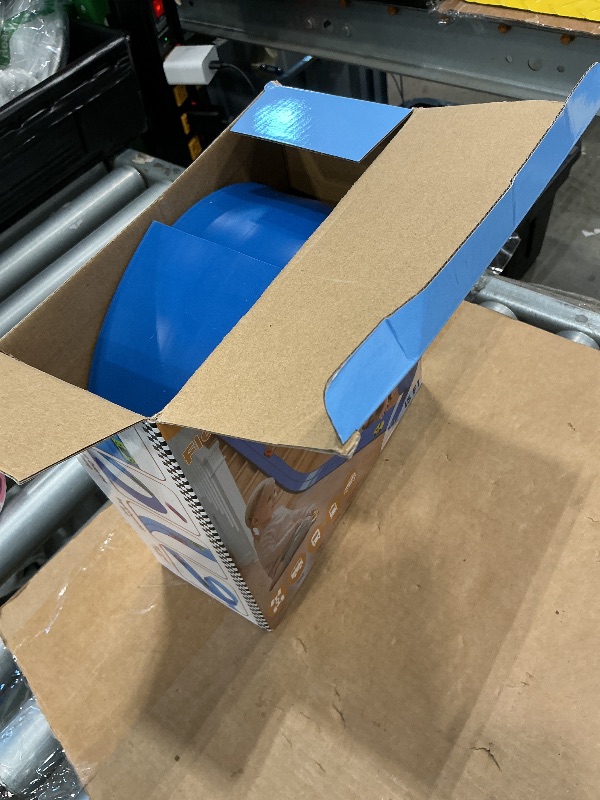 Photo 1 of Flex Track 15 Ft Starter Set, Flexible Race Car Ramp Track for Ages 3 & Up with Suction Cups Compatible with Diecast 1/64th Cars (Blue)
