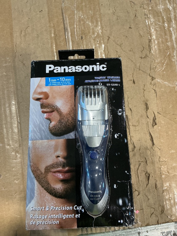 Photo 1 of *USED*
Panasonic Cordless Men's Beard Trimmer With Precision Dial, Adjustable 19 Length Setting, Rechargeable Battery, Washable - ER-GB40-S (Blue)