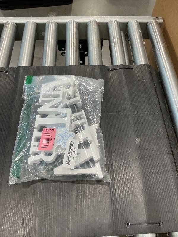 Photo 1 of *MINOR DAMAGE*
COCHIE Wooden Winter Let It Snow Sign, Snowflake Winter Decorations for Home, Office, Shelf, Mantel, Indoor, Blue White Wood Table Top Party Decor (White)